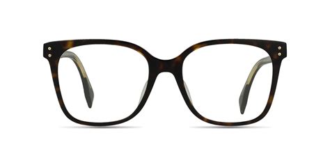 Fendi FE50004I Square Prescription Full rim Plastic Eyeglasses 